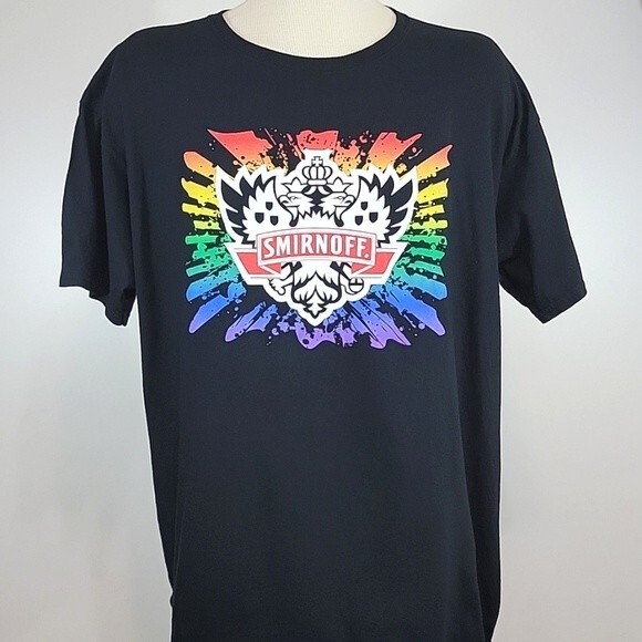 SMIRNOFF Color Burst Short Sleeve Graphic Tee size XL - Picture 1 of 4